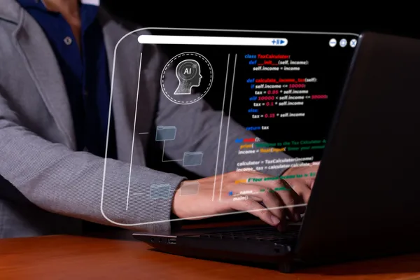 La interfaz simula una conexión digital mientras se configuran endpoints y respuestas para APIs con Python.