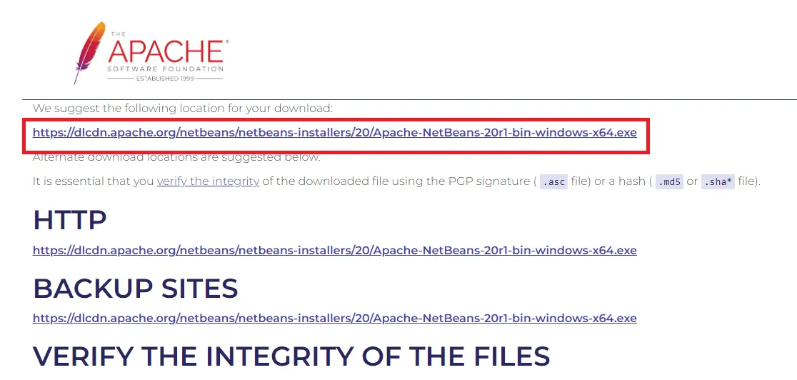 Descarga NetBeans  de la página oficial
