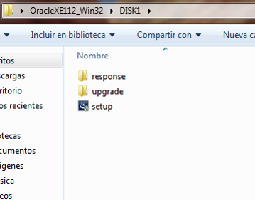 Descomprimir el archivo de instalación Oracle